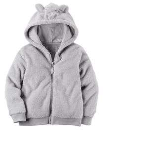 Carters Sherpa Fleece Mouse Hoodie Jacket 4